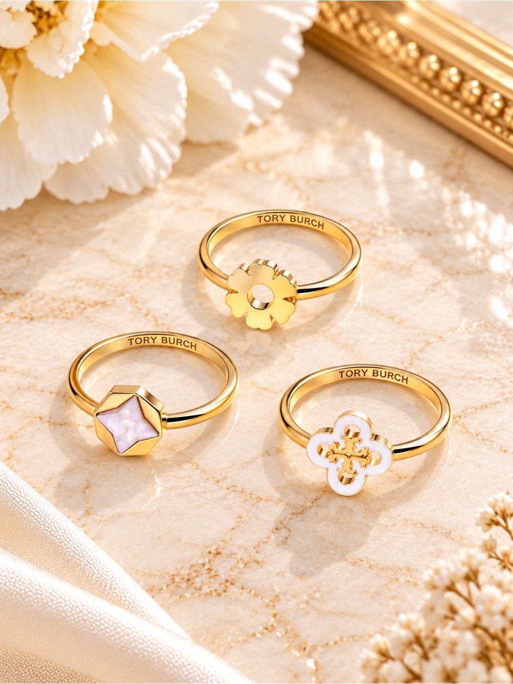 Tory Burch FORGET ME NOT STACKING RING SET - Picture 4 of 4